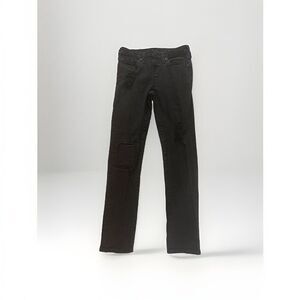 TRUE RELIGION ROCCO SKINNY‎ JEANS BLACK DENIM GIRLS SIZE 14 (26x27)